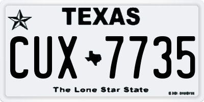 TX license plate CUX7735