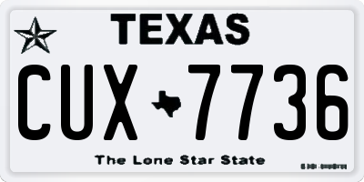 TX license plate CUX7736