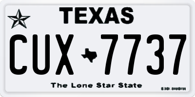 TX license plate CUX7737