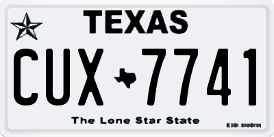 TX license plate CUX7741