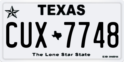 TX license plate CUX7748