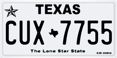 TX license plate CUX7755