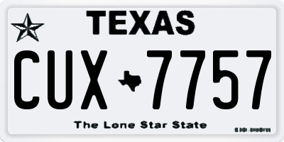 TX license plate CUX7757