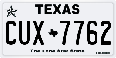 TX license plate CUX7762