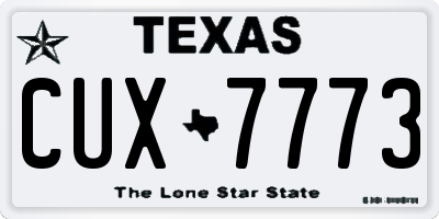 TX license plate CUX7773