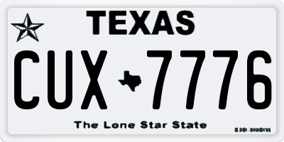 TX license plate CUX7776