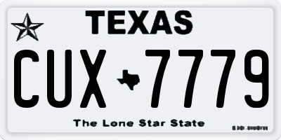 TX license plate CUX7779
