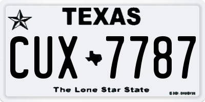 TX license plate CUX7787