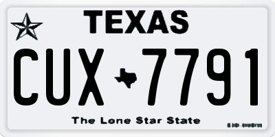 TX license plate CUX7791