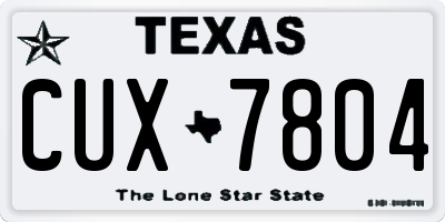 TX license plate CUX7804