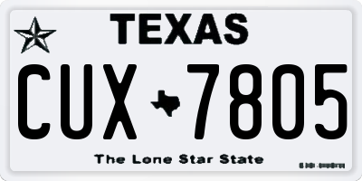 TX license plate CUX7805