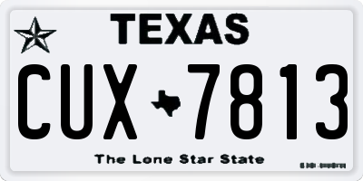 TX license plate CUX7813
