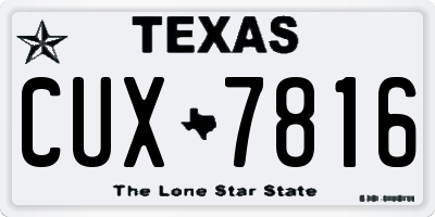 TX license plate CUX7816