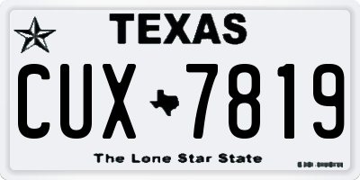 TX license plate CUX7819