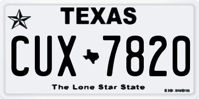 TX license plate CUX7820