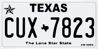 TX license plate CUX7823
