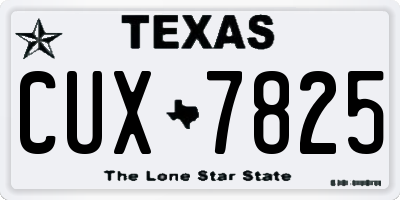 TX license plate CUX7825