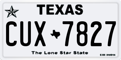 TX license plate CUX7827