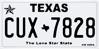 TX license plate CUX7828