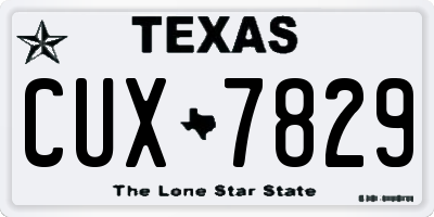 TX license plate CUX7829
