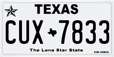 TX license plate CUX7833