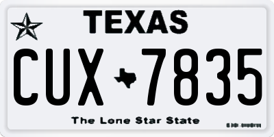 TX license plate CUX7835