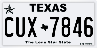 TX license plate CUX7846
