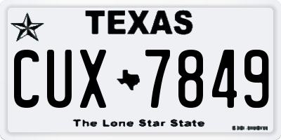 TX license plate CUX7849