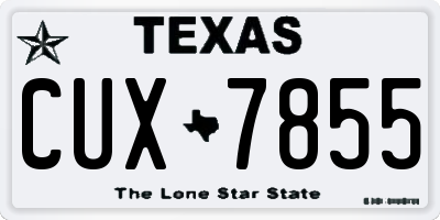 TX license plate CUX7855