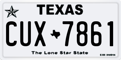 TX license plate CUX7861