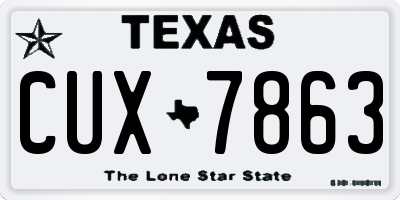 TX license plate CUX7863