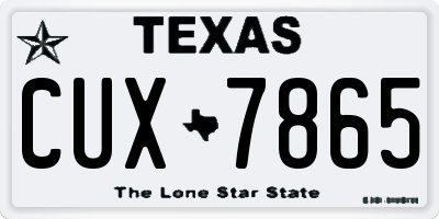 TX license plate CUX7865