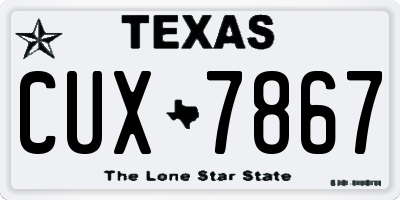 TX license plate CUX7867
