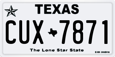 TX license plate CUX7871