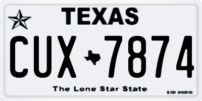TX license plate CUX7874