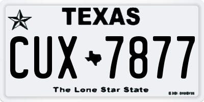 TX license plate CUX7877