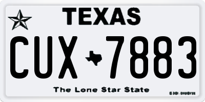 TX license plate CUX7883