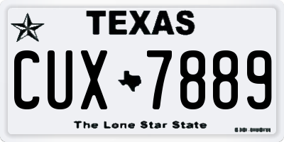 TX license plate CUX7889