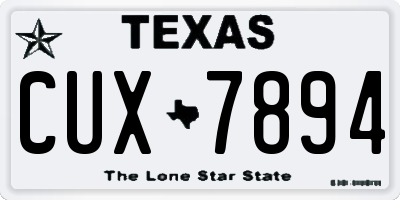 TX license plate CUX7894