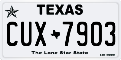 TX license plate CUX7903
