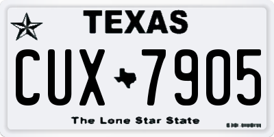 TX license plate CUX7905