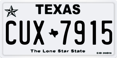 TX license plate CUX7915