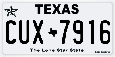 TX license plate CUX7916