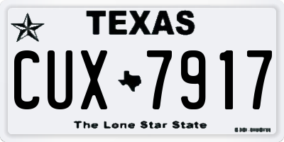 TX license plate CUX7917