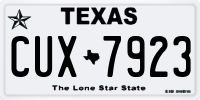 TX license plate CUX7923
