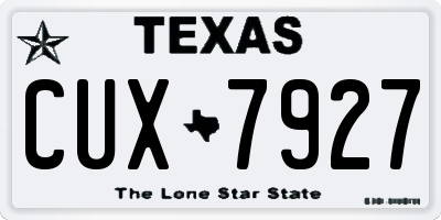 TX license plate CUX7927