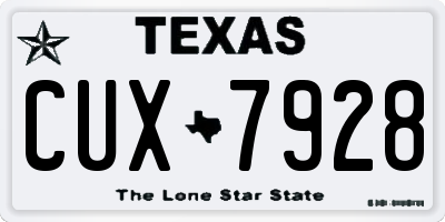 TX license plate CUX7928