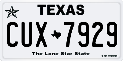 TX license plate CUX7929