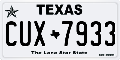 TX license plate CUX7933