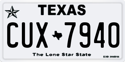TX license plate CUX7940